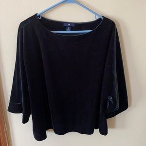 Gap Black Velvet Shirt Size XL